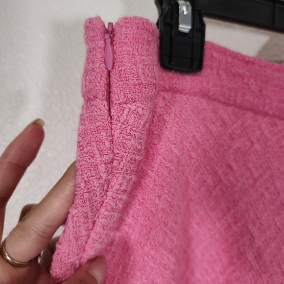 New Zara Long Textured A Line Barbie Pink Maxi Flounce Skirt 2929/469  Size XL - Picture 8 of 12